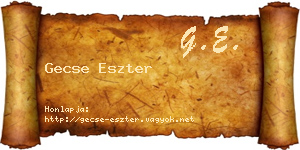 Gecse Eszter névjegykártya