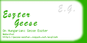 eszter gecse business card